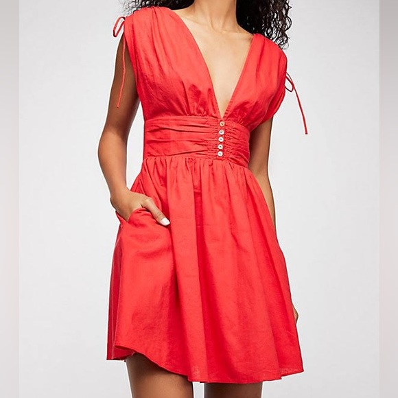 Red Free People Dress - Picture 1 of 1